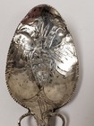 Antique Spanish Colonial Silver Cloak Pin Spoon Engraved Double Headed Eagle