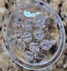 3    Vintage 11 Hole Rimmed Clear Glass Flower Frog