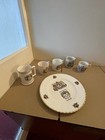 Vintage Job Lot Of Ceramic Coronation Ware 5 Cups And 1 Plate