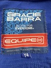 Gracie Barra Jiu-jitsu Gi Jacket Youth Y4 Blue Gbk Lite Kimono Equipe Patches