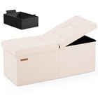 31 5 Inches Ottoman With Storage Bench Folding Ottoman Bench Small Foot Rest Sto