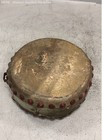 Vintage Chinese Folk Hand Drum 10 5 Inch Double Headed Tacked Skin Percussion