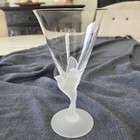 Sasaki Wings Wine water Doves 24  Lead Crystal Goblets Set Of 2 Japan