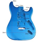 Electric Guitar Body Blue For Diy Fender St Strat Guitar Accessory Poplar Hsh