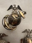 Usmc Officer  Sterling Silver   Real Gold Pre Wwii Marine Corps Ega P1912
