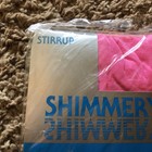 Vintage Shimmery Stirrup Tights Nos Hot Pink Size 3 Usa 89  Nylon 11  Lycra Nip