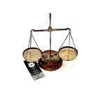 Vintage Antique Brass Scale Of Justice Balance With Brass 8 Weights Set Gift
