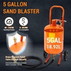 5 10 20 Gallon Sandblaster Portable Air Sand Blaster Media Abrasive W  4 Nozzles