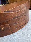 Vintage Shaker Bentwood Oval 4-finger Sewing Box With Handle 9 5    X 6    X 3 5   