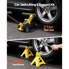 2 Ton Low Profile Floor Jack Single Piston Hydraulic Car Jack With 2 Jack Stands