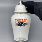 Ceramic Large Urn For Chicago Bears Football Theme  Custom Text   Number