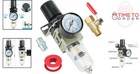 Air Compressor Filter Regulator Combo 1 4  Water Oil Separator With Gauge