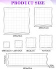 7 Pieces Acrylic Stamp Block  Assorted Sizes Clear Stamping Blocks Tools With Gr