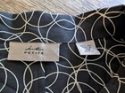 I  E  Petite 90s Y2k Black Silk Top W  White Geometric Circles Size 12p Mod Chic