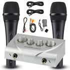 Karaoke Sound Mixer 2 Mic Echo Microphone Pre-amplifier For Home Theatre System