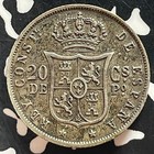 1885 Spanish Philippines 20 Centavos Lot t4668 Silver  Nice 
