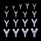20pcs Barbed Connector - 3-way Y-shaped Tee Fitting  Flow Silicone Hose Adapter