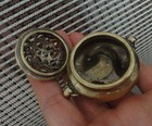 Small Brass Censer Vintage Style Chinese Bronze Color Incense Burner