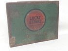 Vintage Lucky Strike Cigarette Tin Metal Case Advertising Heavy Patina