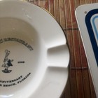 Vintage Pelican Glass Ashtray   1938-68 Clearwater Beach Ashtray 