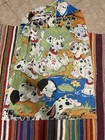 Vintage Disney 101 Dalmatians Cartoon Character Print Bed Twin Fitted Sheet 