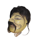 Old Carved Painted Indonesian Balinese Javanese Mask Mustache Hair Rare