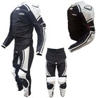 Auklet Motorcycle Suit Divisible Leather And Fabric Racing 2 Pieces Ce Pitbike Touring