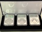 2019 China 3 Pc Set 30g  999 Fine Silver Proof Panda Coins   3  Different Mints