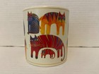Vintage 2004 Laurel Burch Multi-colored Cat Mug Wine Things Unlimited