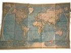 1988 National Geographic Map Of The World  6  46   x 29     Vintage Paper Map
