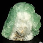3 3  Fluorite Hand Carved Crystal Owl Sculpture  Crystal Healing