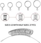 Ring Sizer Measuring Tool Set     27 Pcs Ring Sizing Kit  0-13  With Half Sizes