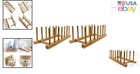 Sustainable Bamboo Dish Stand  Space-saving Holder For Kitchen Essentials