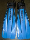 Cressi Frog Fins Adjustable Open Heel Scuba Diving Snorkeling Blue - Size S m