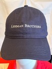 Vintage Lehman Brothers Dad Cap Hat Navy Blue Strapback Deadstock Mint
