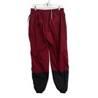 Vintage 90s Jammin Nylon Track Pants Burgundy Parachute Nwt Deadstock 32 Waist