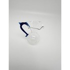 Vintage Antique Hand Blown Glass Tiny Mini Pitcher Blue Art Deco 1930s