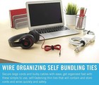 Cable Ties Velcro 50 Pc Reusable 8 x1 2  Wire Office Organization Bundle                      