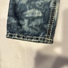 Men   s Rock Revival Jeans  rodd  Acid Wash Leather Inserts Straight Size 36