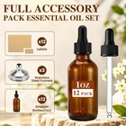 Skaqwuan 1 Oz Glass Dropper Bottles With 3 30 Ml  pack Of 12   Amber