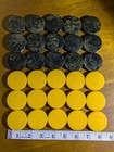 Vintage 30 Catalin Bakelite Black Yellow Swirl 1 3 4 1 75 Checkers Backgammon