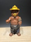 Antique Vintage Style Cast Smokey The Bear Coin Bank