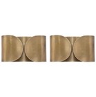 Mid Century Vintage Foglio Pair Of Brass  Wall Sconce Modern Wall Light Raw Bras