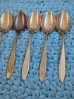 Set Of 6 Vintage Dirigold Dirilyte Goldware Regal Oval Soup Spoons Flatware