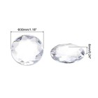 Flat Back Round Acrylic Rhinestones 30mm White Crystal Crafts 25 Pcs Diy Gem