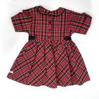 Ruffle Butts Collared Sleeve Plaid Holiday Dress  Size 18-24 M Tartan Christmas