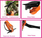 Tree Climbing Gear  Cowhide Leather Tree Climbing Spikes Set  Height-adjustable