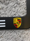 Porsche Matte Black License Frames Car License Plate Frame Holder Back   Rear