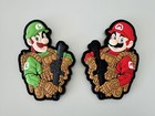 Tactical Mario Bros Rubber Pvc Hook loop Morale Patch Set