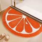 Semicircle Bathroom Mat Home Entrance Rug Absorbent Antislip Shower Mat Fluffy H